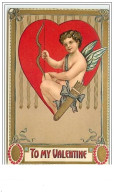 Carte Gaufrée - To My Valentine - Cupidon - Angelot - Dia De Los Amorados