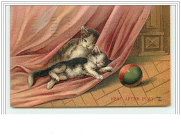 Carte Gaufrée - Rest After Play - Chatons - Cats