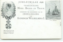 PAYS-BAS - Jubileumjaar 1898 - Vereeniging ... Inhuldiging Van Koningin Wilhelmina I. - Entier Postal - Entiers Postaux