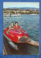 CP Suisse PEDALO FORME VOITURE Auto Couple Passagers (PROTOTYPE ? Style Années 1950 ) ED MD Bateaux - Autres & Non Classés