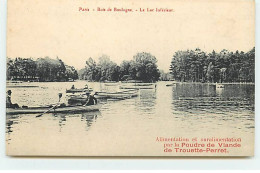 PARIS - Bois De Boulogne - Le Lac Inférieur - Alimentation ... Par La Poudre De Viande De Trouette Perret - Parques, Jardines