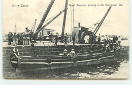 Royal Engineers Working At The Government Pier - Sierra Leona