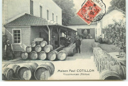 VILLEFRANCHE - Maison Paul Cotillon - Hommes Goûtant Du Vin - Tonneaux - Villefranche-sur-Saone