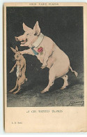 Politique - Espinasse - Pour Faire Plaisir - A Ces Petits Dames - Cochon Portant Une Cravate, Et Tenant Un Lièvre - Satiriques
