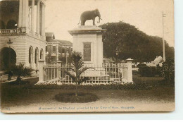 Singapour - Monument Of The Elephant Presented By The King Of Siam - Singapore