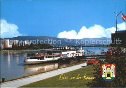 72157321 Linz Donau DDSG Anlegestelle Mit Blick Auf Urfahr Fahrgastschiff Linz - Sonstige & Ohne Zuordnung