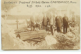 Maroc - RPPC - CASABLANCA - Cimetière - Dernier Salut à Notre Ami Aloisu - Casablanca