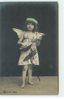 Enfant - S.664 - 6321 - Fillette Portant Des Ailes D'ange, Jouant De La Mandoline Et Un Beret Vert - Portraits