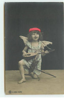 Enfant - S.664 - 6319 - Fillette Portant Des Ailes D'ange, Jouant De La Mandoline Et Un Beret Rouge - Portraits