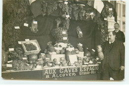 Carte Photo - Aux Caves Espagnoles - B. Alcover - Grande Rue ...Vente De Fruits - Magasins