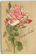 C. Klein - Amitiés - Rose - Carte Avec Des Paillettes - Klein, Catharina