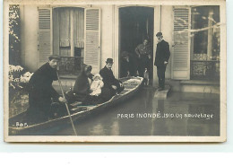 PARIS Inondé 1910 - Un Sauvetage - Paris Flood, 1910