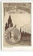 SAINt-AMAND-LES-EAUX - Manufacture De Faïences & Porcelaines - Moulin Des Loups & Hamage - Saint Amand Les Eaux