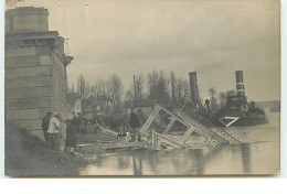 SAINT PIERRE DU VOUVRAY - Carte-Photo - Ecroulement Du Pont 7 Février 1913 - N°3 - Autres & Non Classés