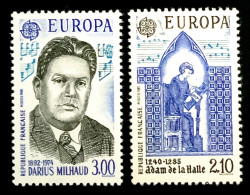 1985 FRANCE N 2366 / 2367 - EUROPA - ADAM DE LA HALLE / DARIUS MILHAUD - NEUF** - Unused Stamps