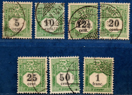 Luxemburg 1907 Postage Due Stamps 7 Values Cancelled - Segnatasse