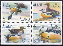 ALAND 2001 - AVES - PAJAROS - PATOS - YVERT 183/186** - Eenden