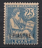 LEVANT - 1902-20 - N°YT. 17 - Type Mouchon 1pi Sur 25c Bleu - Neuf Luxe ** / MNH / Postfrisch - Nuevos