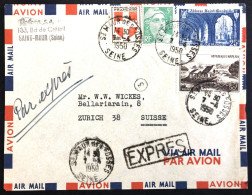 FRANCE, Circulated Cover From Saint-Maur (Seine) To Zurich (Switzerland), 1950 - Briefe U. Dokumente