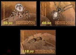 Stamps Kyrgyzstan 2020 MNH - Spiders. Insects. Fauna. Stamps - Kirgisistan