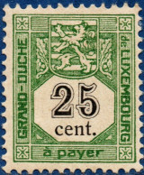 Luxemburg 1907 Postage Due 25 C 1 Value MH - Impuestos