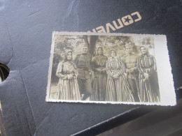 Szabadka Subotica Soldiers Group Women Bunjevac National Costumes Old Photo Postcards - Servië