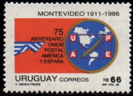 1988 Uruguay UPAE Emblem America And Spain Postal Union  #1257 ** MNH - Uruguay