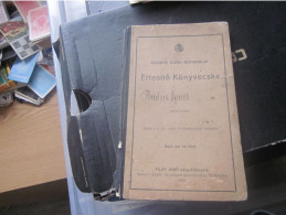 Szabadka Subotica 1910 Kozsegi Elemi Nepiskola Ertesito Konyvecske Student Book Filoy Jeno Konyvkoteszete - Documents Historiques