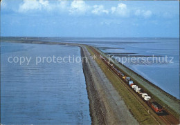 72155386 Sylt Hindenburgdamm Fliegeraufnahme Insel Sylt - Sylt