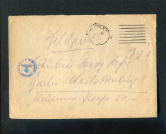 "DEUTSCHES REICH" 1942, Feldpost-Brief Mit Selt. Masch.-Stempel "OPPELN" Und Kleiner Blauer Briefstempel (R2070) - Feldpost 2e Guerre Mondiale