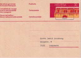 PK 203  "Schweizer Reisepost"  (Bahnstempel Belp GBS)      1974 - Interi Postali