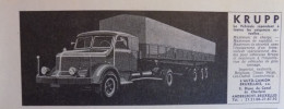 Publicité De Presse ; Camion Krupp - Publicités