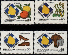 1988 Uruguay Exportation Fruits Leather And Furs Rice Footwear #1269-1272 ** MNH - Uruguay
