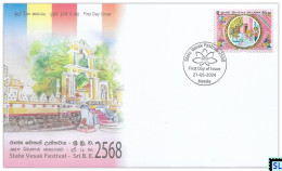 Sri Lanka Stamps 2024, State Vesak Festival, Buddha, Buddhism, FDC - Sri Lanka (Ceylan) (1948-...)