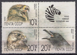 RUSIA 1990 - AVES - PAJAROS DE PRESA - YVERT 5742/5744** - Neufs