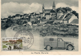 Carte Maxi - Citroen 2CV Fourgonette - La Poste Rural - Journée Du Timbre - Carte Maximum Premier Jour France - Turismo