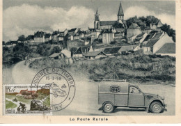 Carte Maxi - Citroen 2CV Fourgonette - La Poste Rural - Journée Du Timbre - Carte Maximum Premier Jour France - Coches
