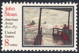 !a! USA Sc# 1433 MNH SINGLE (a2) - John Sloan - Ungebraucht