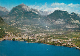 CARTOLINA  C16 RIVA,TRENTO,TRENTINO ALTO ADIGE-VEDUTA AEREA-LAGO DI GARDA-MEMORIA,CULTURA,BELLA ITALIA,VIAGGIATA 1973 - Trento