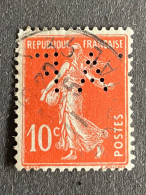 FRANCE A N° 138 Semeuse A.F 72 Indice 4 Perforé Perforés Perfins Perfin Superbe - Andere & Zonder Classificatie