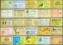 25 Alte Zündholzschachteletiketten - Gasthausetiketten Aus Deutschland #628 - Matchbox Labels