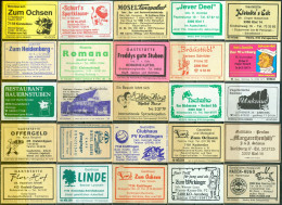 25 Alte Zündholzschachteletiketten - Gasthausetiketten Aus Deutschland #629 - Matchbox Labels