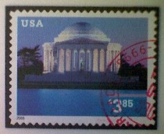 United States, Scott #3647A, Used(o), 2003, Jefferson Memorial, $3.85, Multicolored - Usados