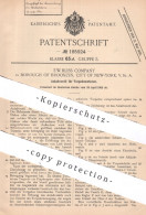 Original Patent - E. W. Bliss Company , Borough Of Brooklyn , New York , USA , 1905 , Anlassventil Für Torpedo - Motor ! - Historische Dokumente