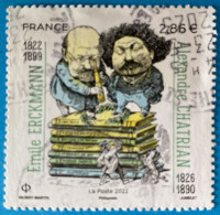 France 2022 : Emile Erckmann Et Alexandre Chatrian, écrivain Français N° 5576 Oblitéré - Used Stamps