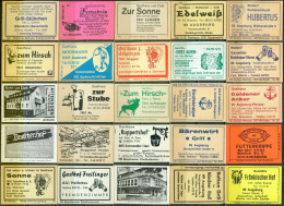 25 Alte Zündholzschachteletiketten - Gasthausetiketten Aus Deutschland #640 - Matchbox Labels