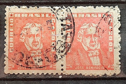 Brazil Regular Stamp RHM 510b Great Granddaughter Jose Bonifacio 1963 Double Circulated - Usati