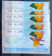 SE 25 To 29 Stamp Brazil Label Automato Ararajuba Macaw 2003 2 - Frankeervignetten (Frama)