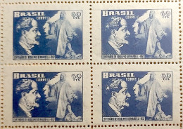 C 290 Brazil Stamp Rodolpho Bernardelli Sculpture Art 1952 Block Of 4 - Unused Stamps