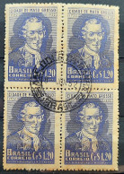 C 281 Brazil Stamp Centenario Cidade De Mato Grosso Luís De Albuquerque 1952 Block Of 4 CPD 2 - Ungebraucht